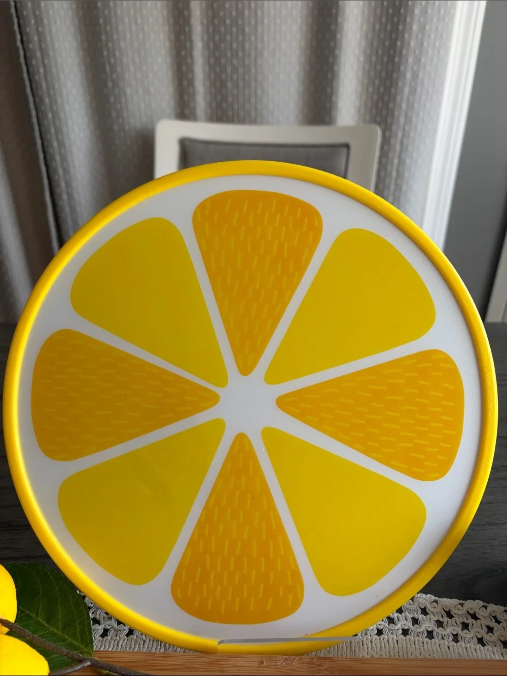 Yellow Lemon-Themed Bundle- Cutting board,trivets, coasters, & butter dish.